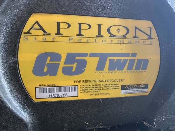Appion G5 Twin & CPS TR21 Refrigerant Recovery Machines 1