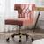 pink velvet computer office desk chair 1 thumbnail