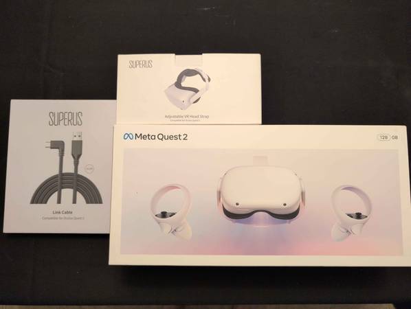 Meta Quest 2 128GB + Accessories Bundle - Brand New Unopened