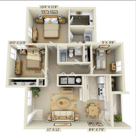 Ground floor, 3 beds, Immediate Move in! 1