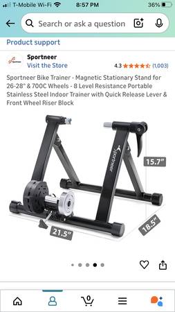 Indoor bicycle trainer 1
