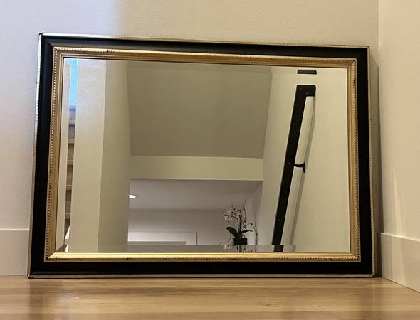 Black and Gold Mirror, 30” x 42” 1