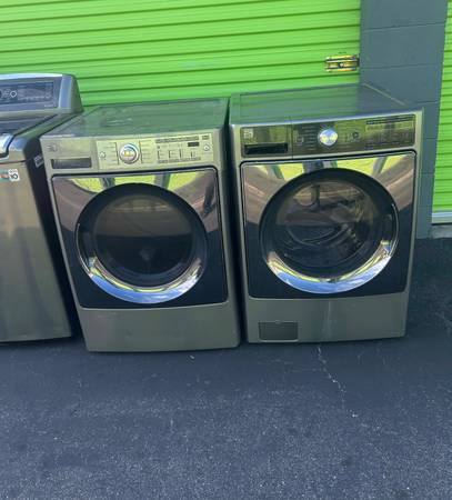 Washer and dryer stainless steel set 1