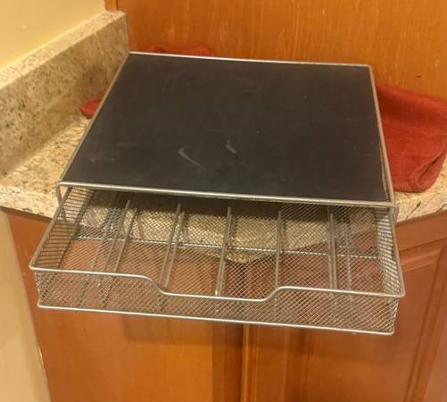 36-Pod Coffee Storage Drawer - Silver Mesh Under-Brewer Organizer 1