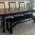 Crate & Barrel Dining Room Table, chairs and Bench. Dark Cherry Wood 1 thumbnail