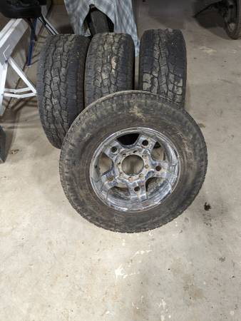 17" 8 lug wheels and tires 1