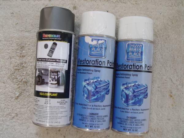 Lot olds 455 bleu paint&cast iron man.paint. 1