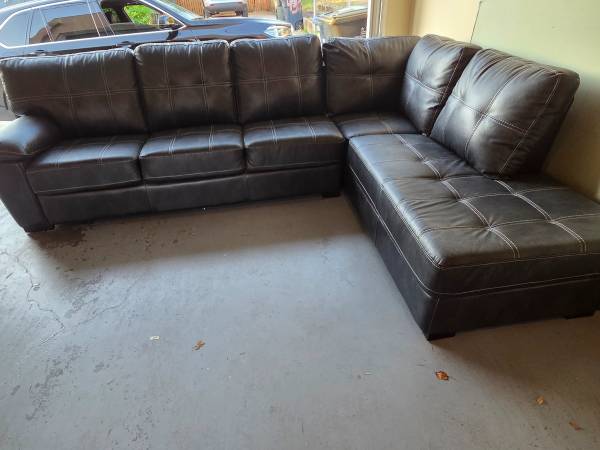 Black 2-piece Sectional Couch 1