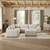Beige Modular Sectional Sofa with Ottoman 4 thumbnail