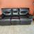 Black Leather Reclining Sofa 1 thumbnail