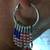 Handmade Patriotic USA flag safety pin and bead EARRINGS 2 thumbnail