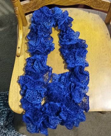 Blue boa wrap 1