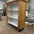 Antique white oak bookcase with iron legs 2 thumbnail