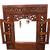 Asian Hand Carved Wall Decor w/ Doors and Mirror 36" x 32" 3 thumbnail