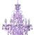 Purple Beaded Chandelier 6 Lights ceiling fixture Boho, 1 thumbnail