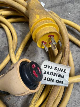 MARINCO 30A 125V CORDSET, 50'L, YELLOW | CS30-50 1