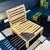 Outdoor armless wood chair with cushions 6 thumbnail