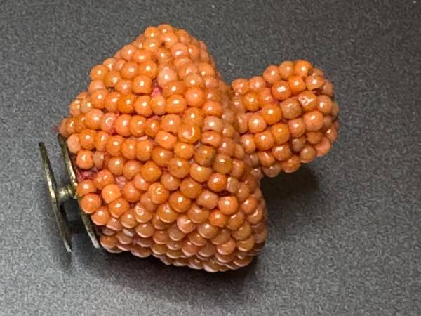 Qing dynasty - Chinese Mandarin knotted coral hat finial 1800s 1