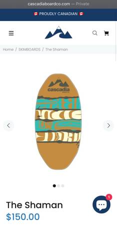 Brand New Cascadia Board Co. Skimboard - Made in Canada 1