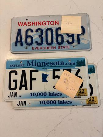 Various Old License Plates 1