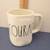 Like New Rae Dunn Courage White Ceramic Mug Cup Wabi-Sabi Design EUC 2 thumbnail