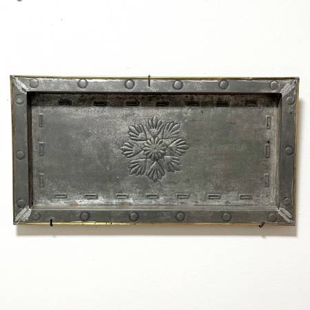 Vintage Metal Embossed Decorative Trinket Tray Home Decor Accent 1