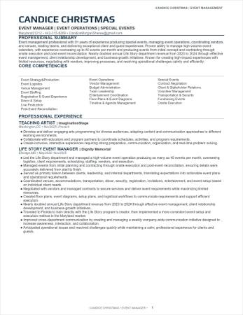 Event Manager/ Coordinator 1