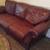 Red Leather Down Filled Sofa 2 thumbnail