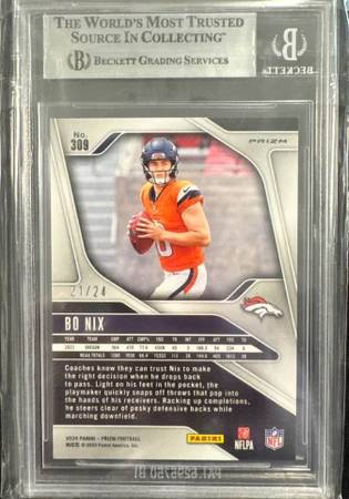 PANINI PRIZM ガビ PSA10 ルーキー 35枚限定 Pop 1 2024 Panini Prizm - Rookies Bo Nix #309 RC Gold