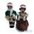 2 VTG Victorian Plaid Christmas Caroler Dolls Table Tree Top 16" 1 thumbnail