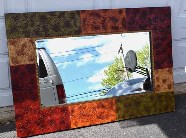 Large Pier 1 Patchwork Mosaic Wall Mirror 1