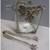 Arthur Court Designs Clear Glass Grape Leaf Ice Bucket w/Tongs France 1 thumbnail