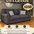 Isabel Dark Gray Loveseat 1 thumbnail