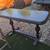 Table entry side. Vintage Clawfoot Dark Wood Trestle Library Table 53 x 20 n 31  3 thumbnail