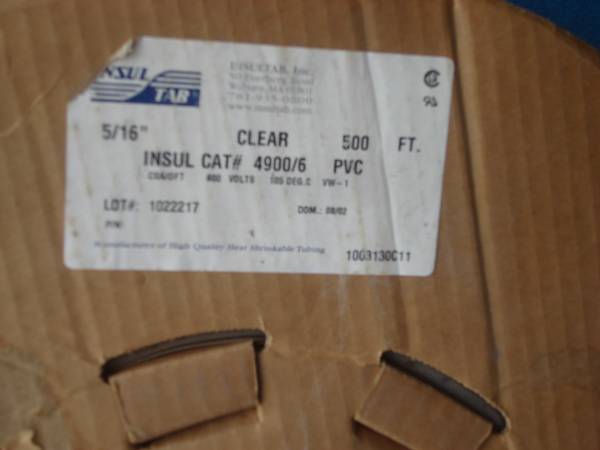 ROLL OS 5 /16" DIAMETER HEAT SHRING TUBING 1
