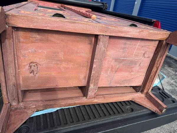 Teak Farmhouse Vintage Solid Wood W/4 Wavy Beveled Glass - $1,299 (Havelock)62939423126787124