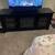 Black TV Stand with Electric Fireplace Insert 2 thumbnail