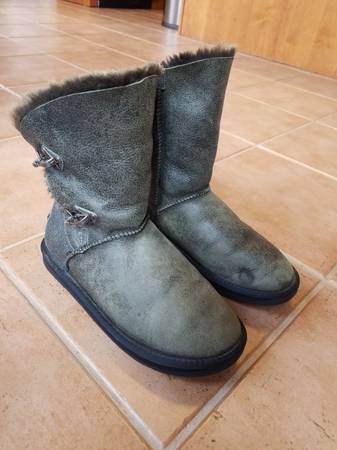 Size 10 Australia Luxe Collective Renegade Sheepskin Buckle Boots 1