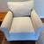 Crate and Barrel White Lounge Chair 1 thumbnail