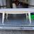 MCM mid century Modern West Elm Crescent BENCH  Size 46in x 16in x17in 2 thumbnail