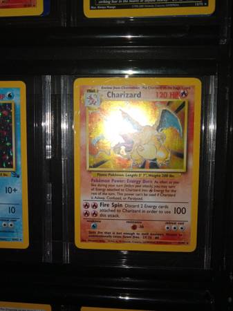 Vintage 1990s 1999 POKEMON HOLOGRAPHIC CHARIZARD card charizard holo card  MINTY