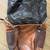 Christina Pell Italian SOFT  2-Tone Brown Leather Shoulder Tote Handba 9 thumbnail