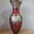 Vintage Czech Bohemian Ruby Red-Gold Glass Vase Floral * MAKE OFFER! 3 thumbnail