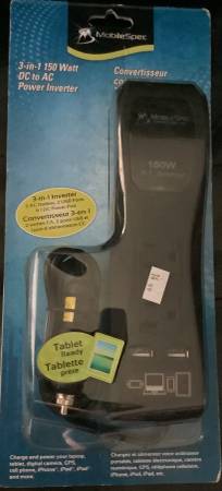 NEW MobileSpec 3 in 1 150 watt DC to AC POWER INVERTER 1