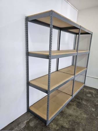 Boltless Steel Heavy Duty 4 Tier 48 in W x 24 in D Warehouse Racks 1