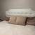 Beautiful barely used white tufted leather headboard 1 thumbnail