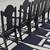 Set of 6 Painted Black Antique Jacobean Style Dining Chairs 10 thumbnail