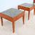 Contemporary George Simons for Brayton Granite Square Side Tables Pair 9 thumbnail