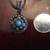 Marcasite Sterling Silver Necklace with Natural Turquoise Stone 3 thumbnail
