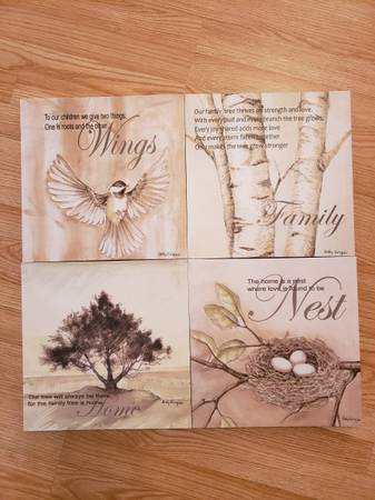 (4) Home Décor Canvas Prints - $20 (Monroe, WI)63471317545475120